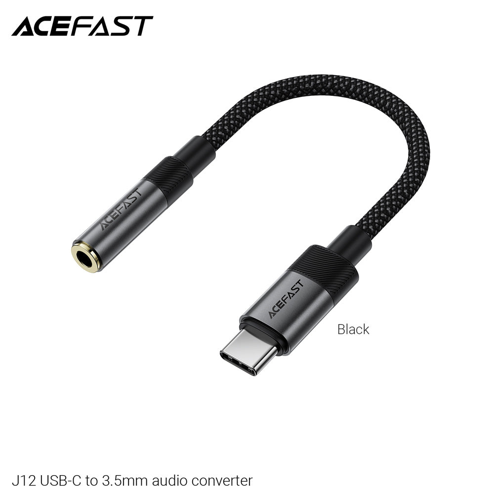 ACEFAST J12 USB-C to 3.5mm Audio Converter -Black