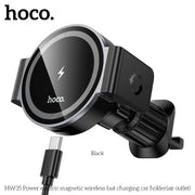 Hoco HW35 15W Magnetic Wireless Charging Car Mount – Air Vent