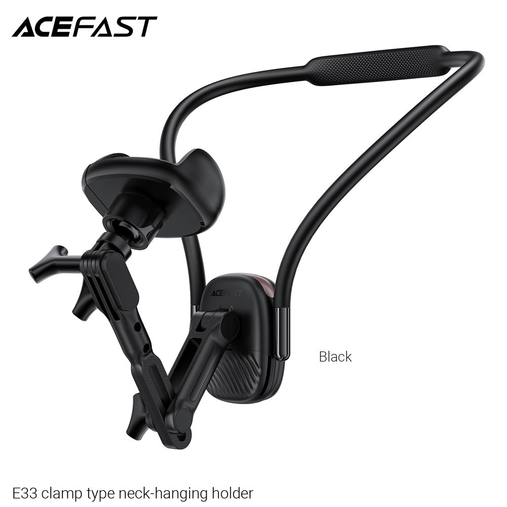 ACEFAST E33 Neck-hanging Clamp Type Holder -Black
