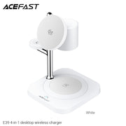 ACEFAST E39 4-in-1 Qi2 Desktop Wireless Charger - White