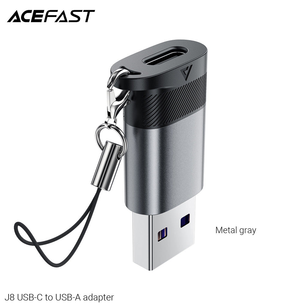 ACEFAST J8 USB-C to USB-A Adapter -Metallic Gray