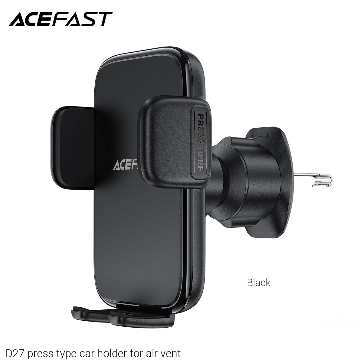 ACEFAST D27 Press Type Car Holder For Air Vent- Black