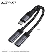 ACEFAST J14 USB-C 2-in-1 Charging Audio Adapter