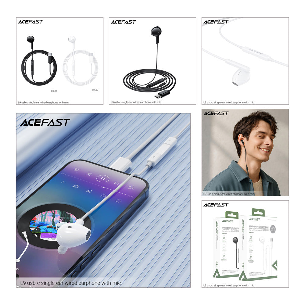 ACEFAST L9 USB-C Single-ear Wired Earphone With Mic