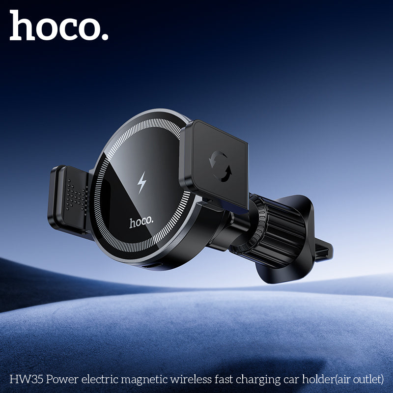 Hoco HW35 15W Magnetic Wireless Charging Car Mount – Air Vent