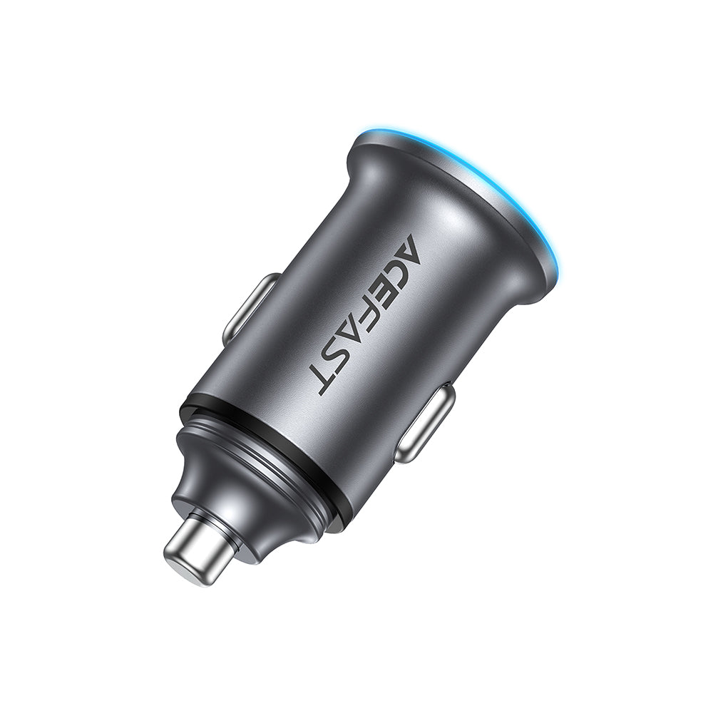 ACEFAST B15 65W Dual Port Metal Car Charger -Metallic Gray