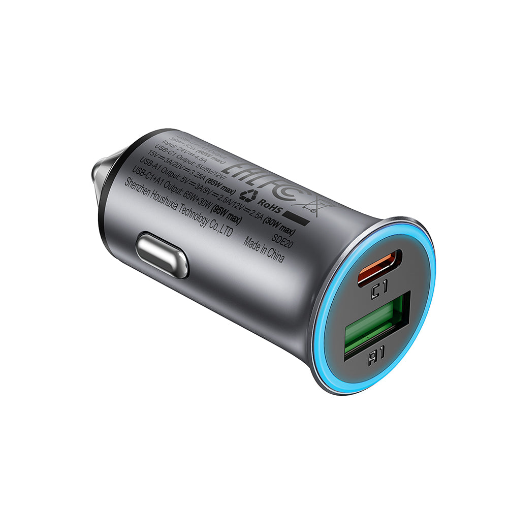 ACEFAST B16 95W Dual Port Metal Car Charger -Metallic Gray