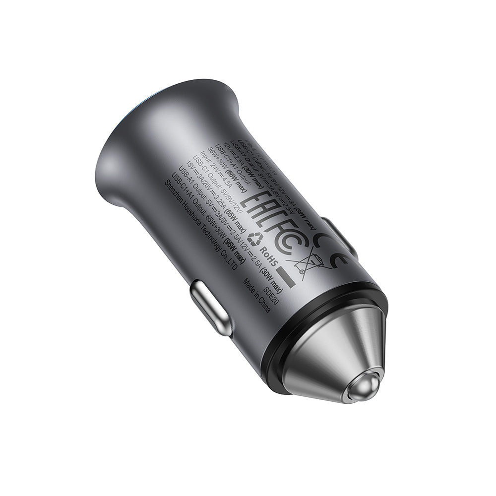 ACEFAST B16 95W Dual Port Metal Car Charger -Metallic Gray