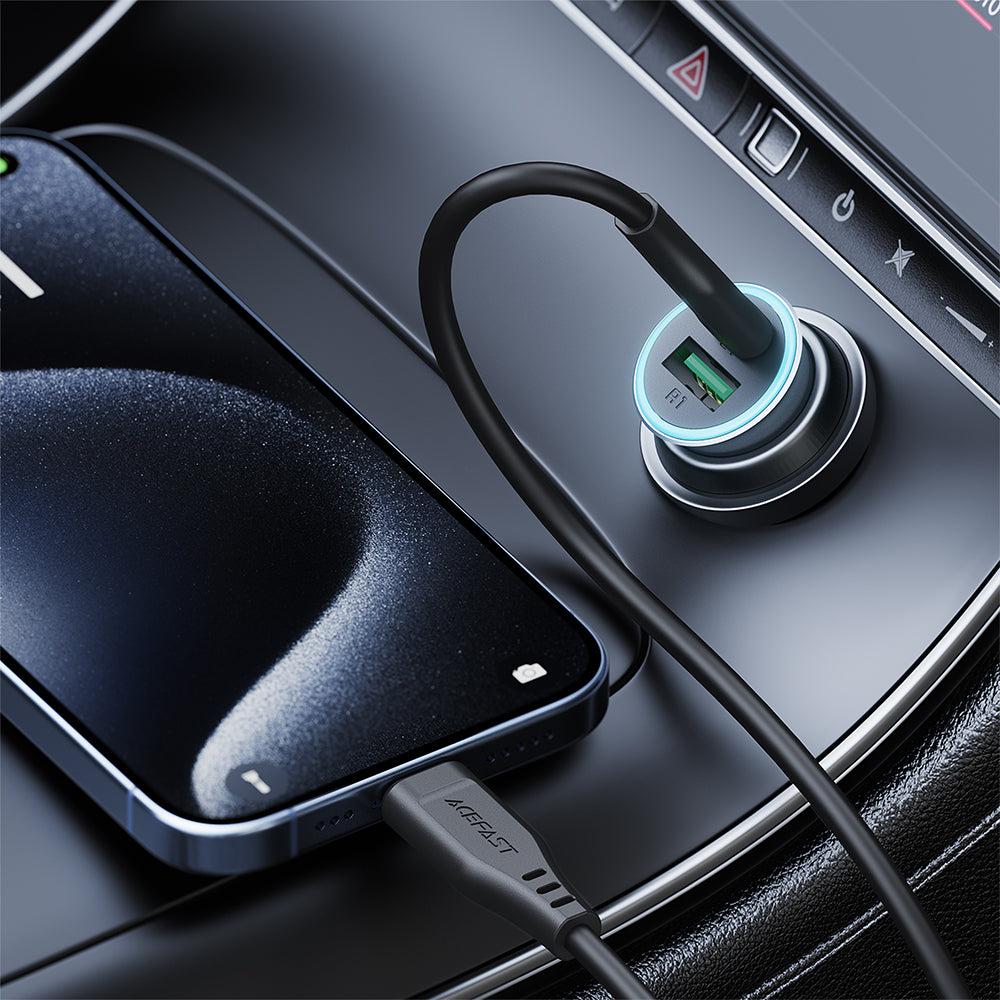 ACEFAST B16 95W Dual Port Metal Car Charger Set (P5) -Metallic Gray
