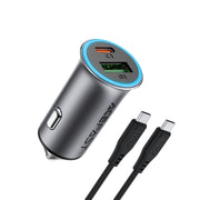 ACEFAST B16 95W Dual Port Metal Car Charger Set (P5) -Metallic Gray