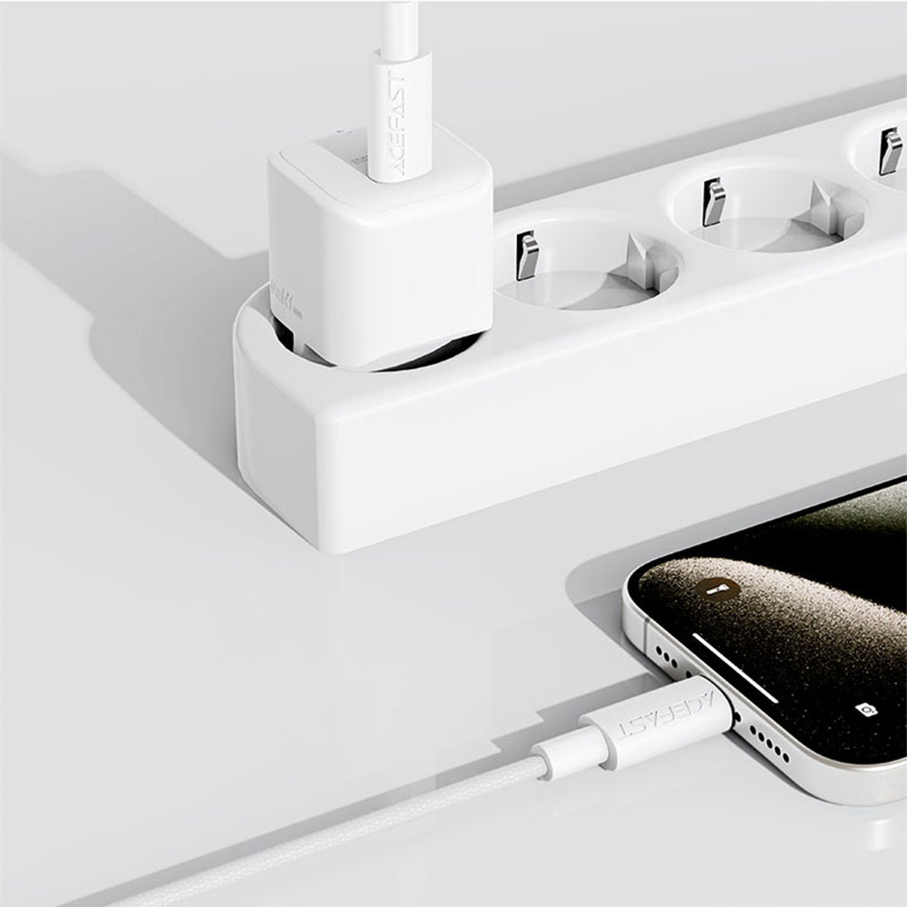ACEFAST C18-03 USB-C to USB-C Nylon Braid Charging Data Cable -White