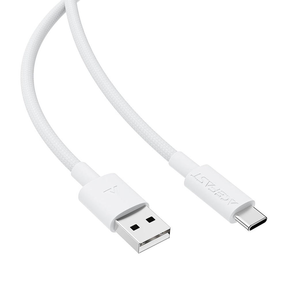 ACEFAST C18-04 USB-A to USB-C Nylon Braid Charging Data Cable -White