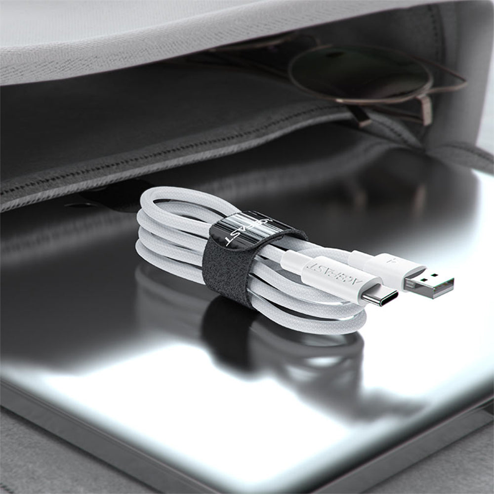 ACEFAST C18-04 USB-A to USB-C Nylon Braid Charging Data Cable -White