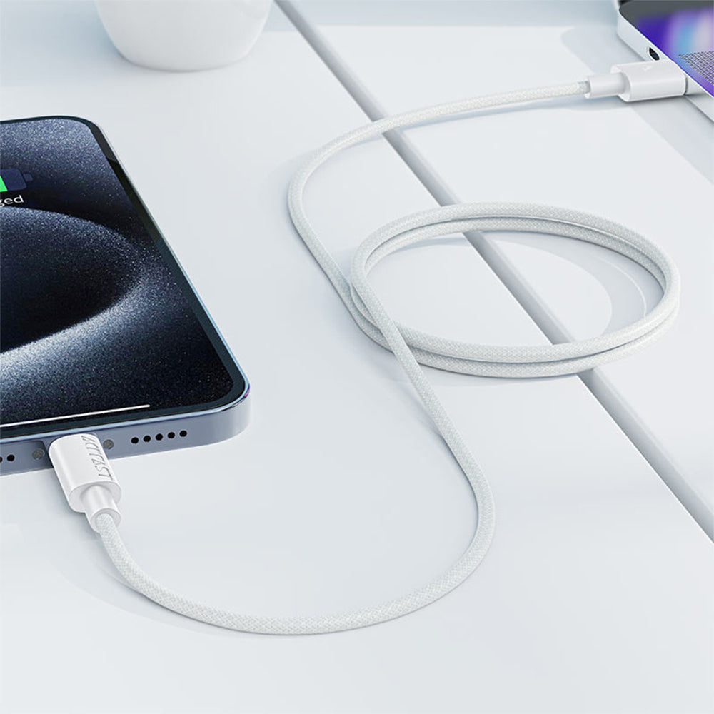 ACEFAST C18-04 USB-A to USB-C Nylon Braid Charging Data Cable -White