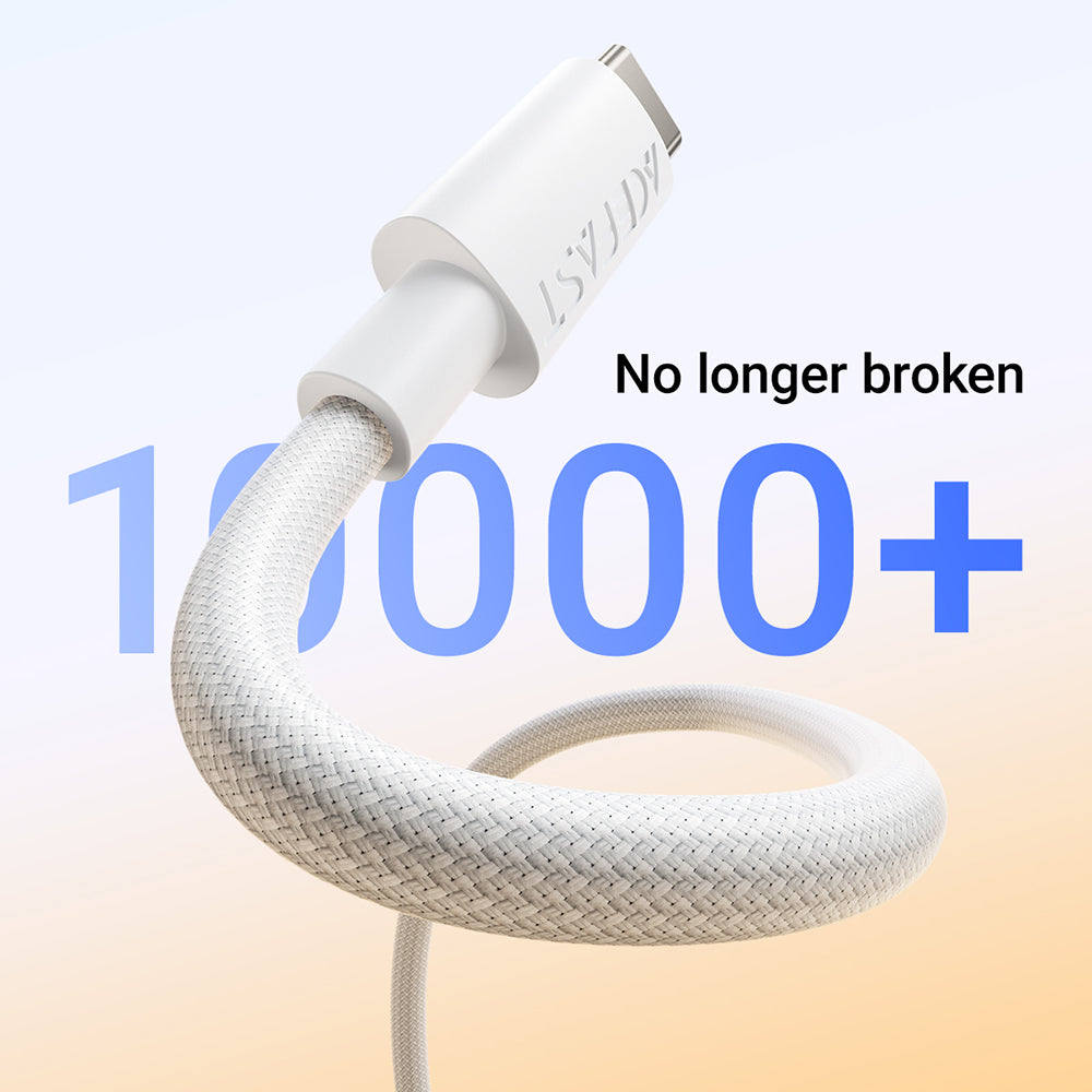 ACEFAST C18-04 USB-A to USB-C Nylon Braid Charging Data Cable -White