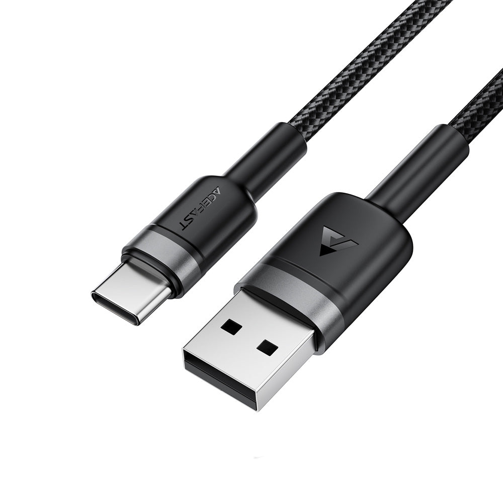 ACEFAST C22-04 USB-A to USB-C Aluminum Alloy Charging Data Cable -Black