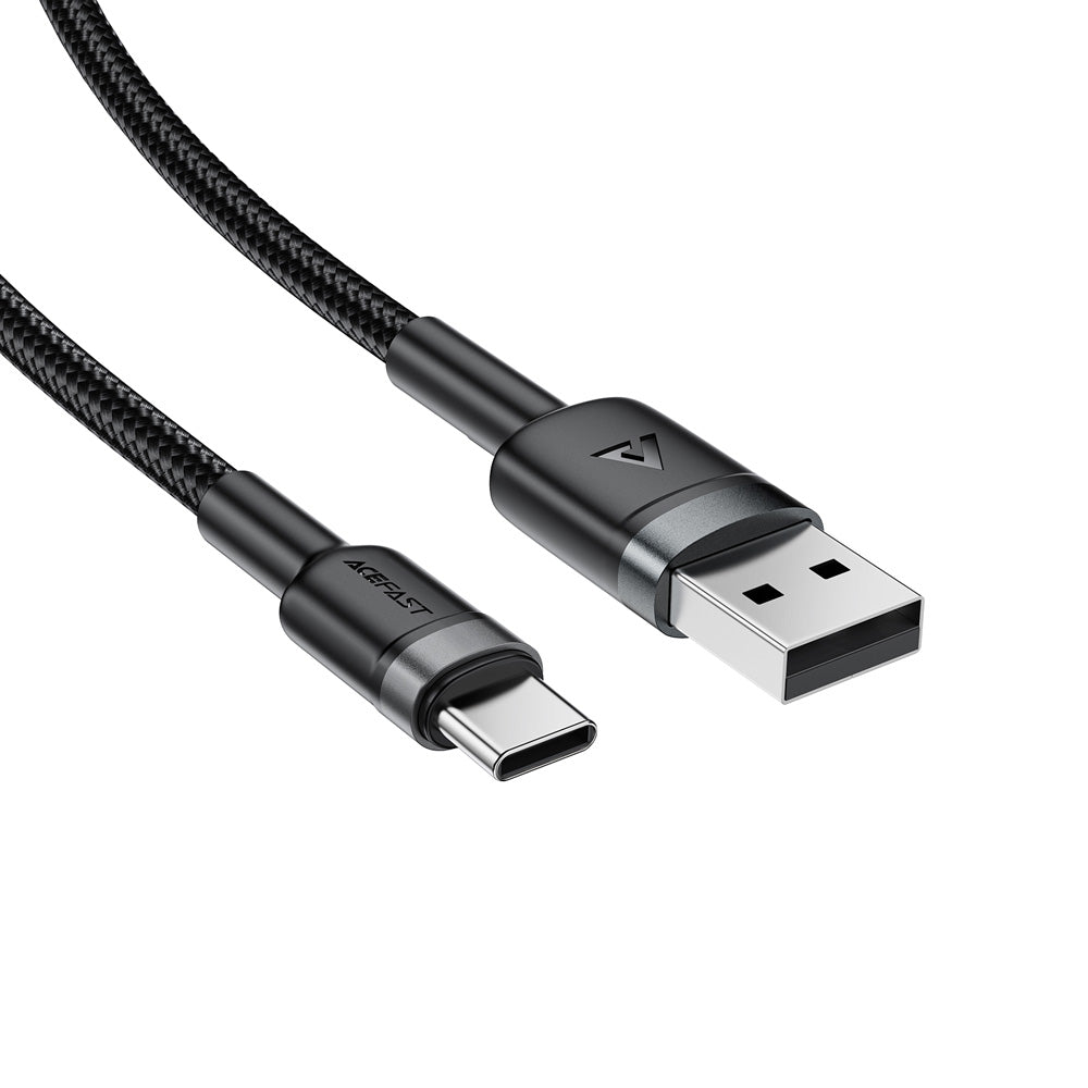 ACEFAST C22-04 USB-A to USB-C Aluminum Alloy Charging Data Cable -Black