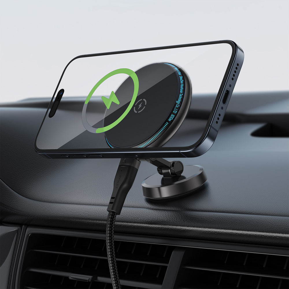 ACEFAST D30 Magnetic Folding Wireless Charging Car Holder- Black