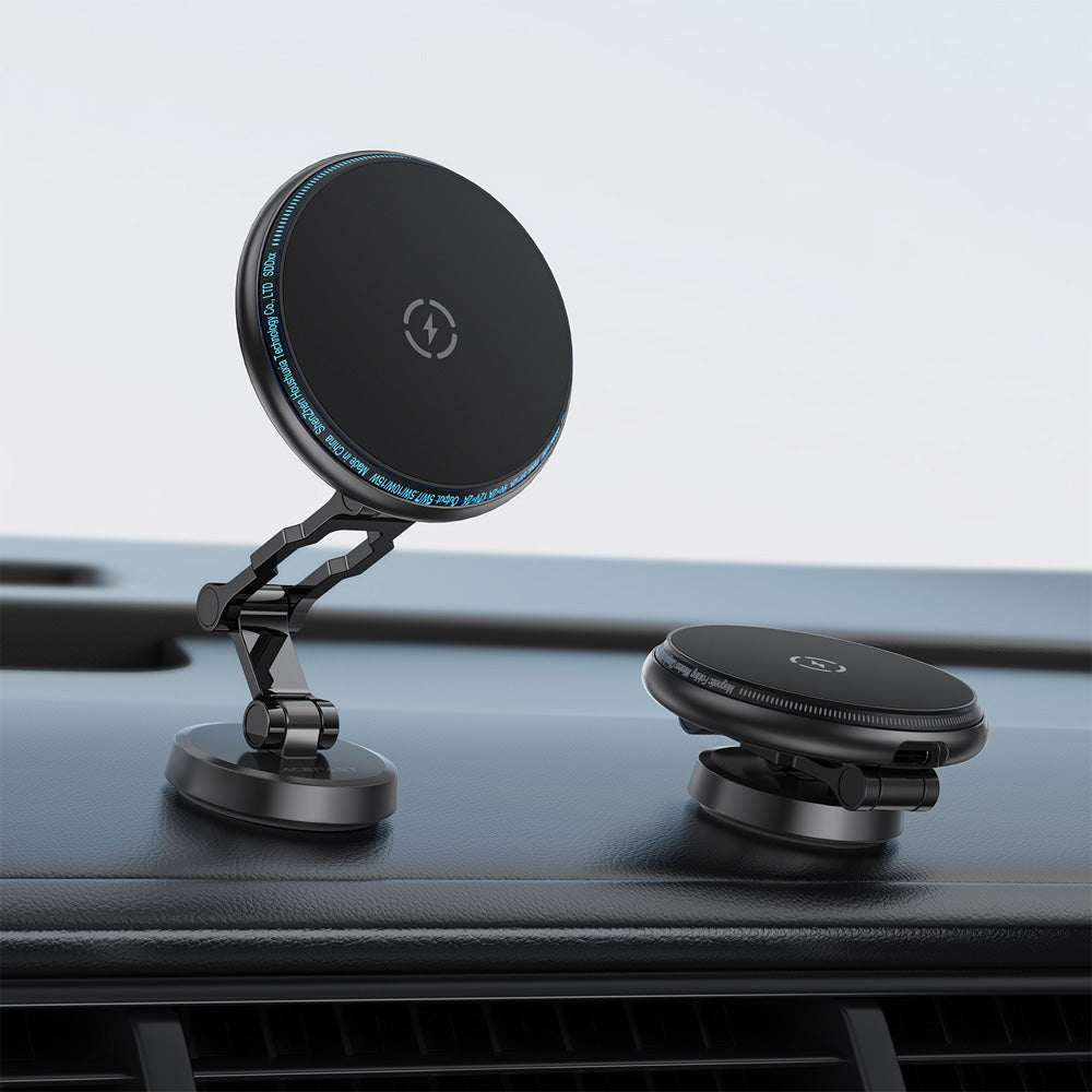 ACEFAST D30 Magnetic Folding Wireless Charging Car Holder- Black