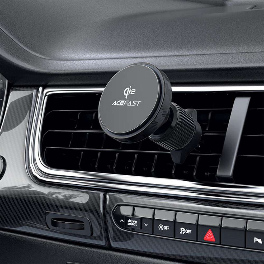 ACEFAST  D33 Qi2 Magnetic Wireless Charging Car Holder For Air Went- Black