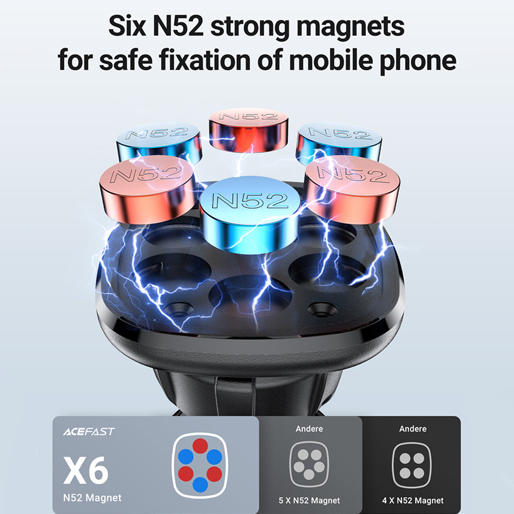 ACEFAST D34 Magnetic Charging Car Holder For Air Went- Black