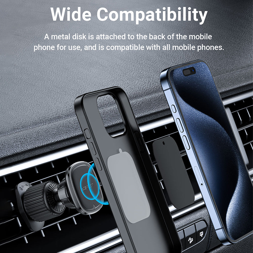 ACEFAST D34 Magnetic Charging Car Holder For Air Went- Black