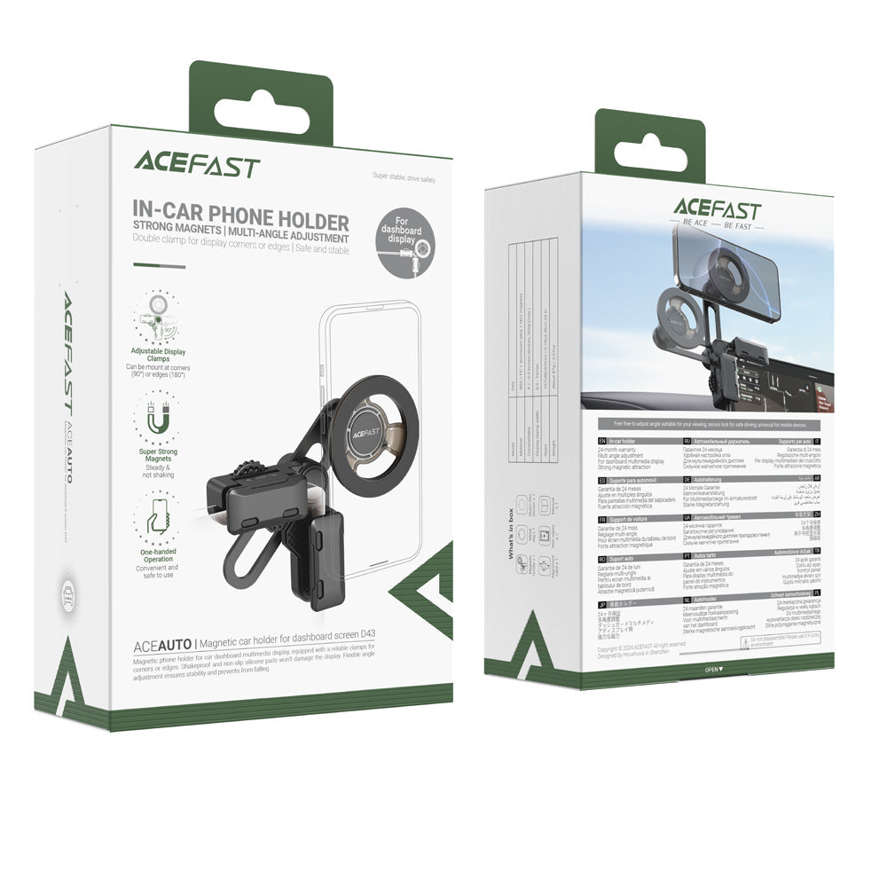 ACEFAST D43 Magnetic Car Holder For Dashboard Screen- Black