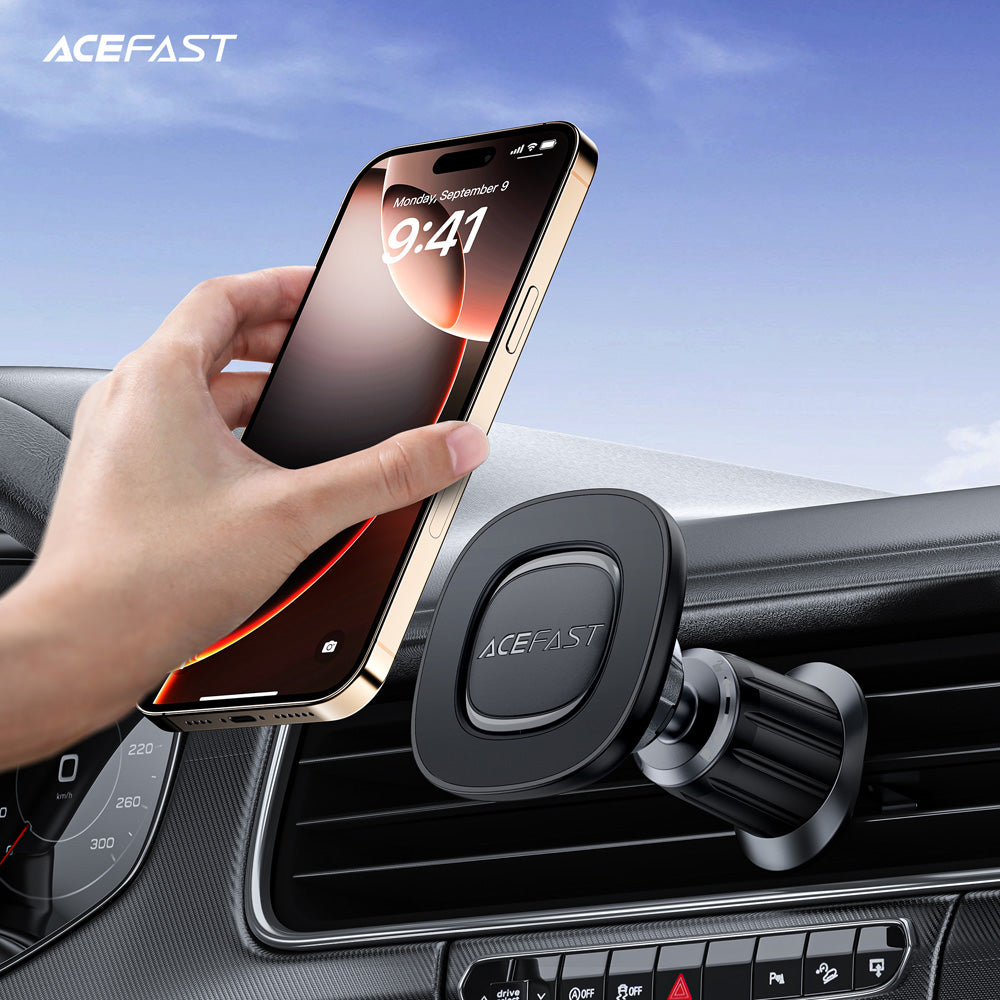 ACEFAST D44 Magnetic Charging Car Holder For Air Went- Black