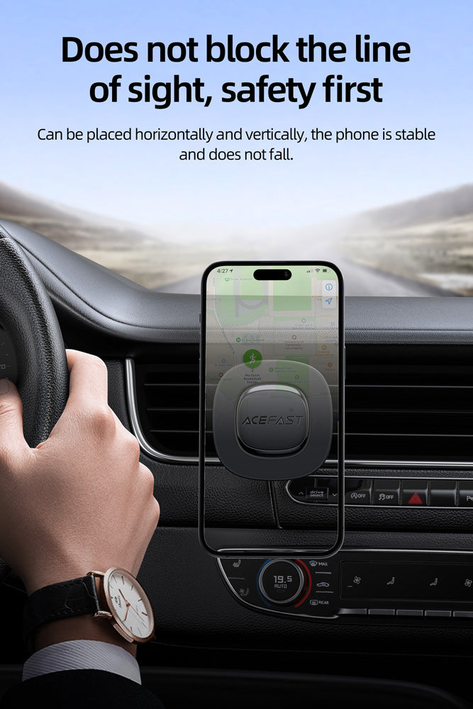ACEFAST D44 Magnetic Charging Car Holder For Air Went- Black