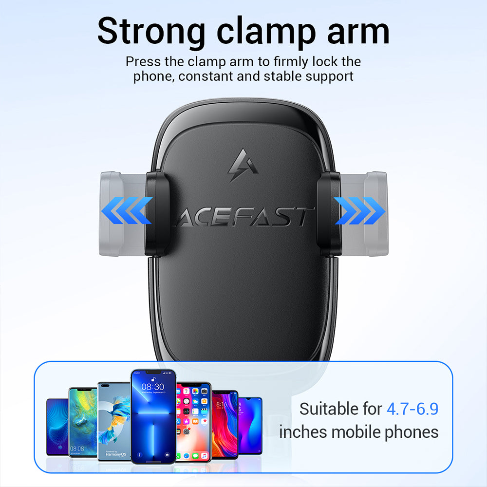 ACEFAST D49 One-touch Center Console Wireless Charger Car Holder-Black