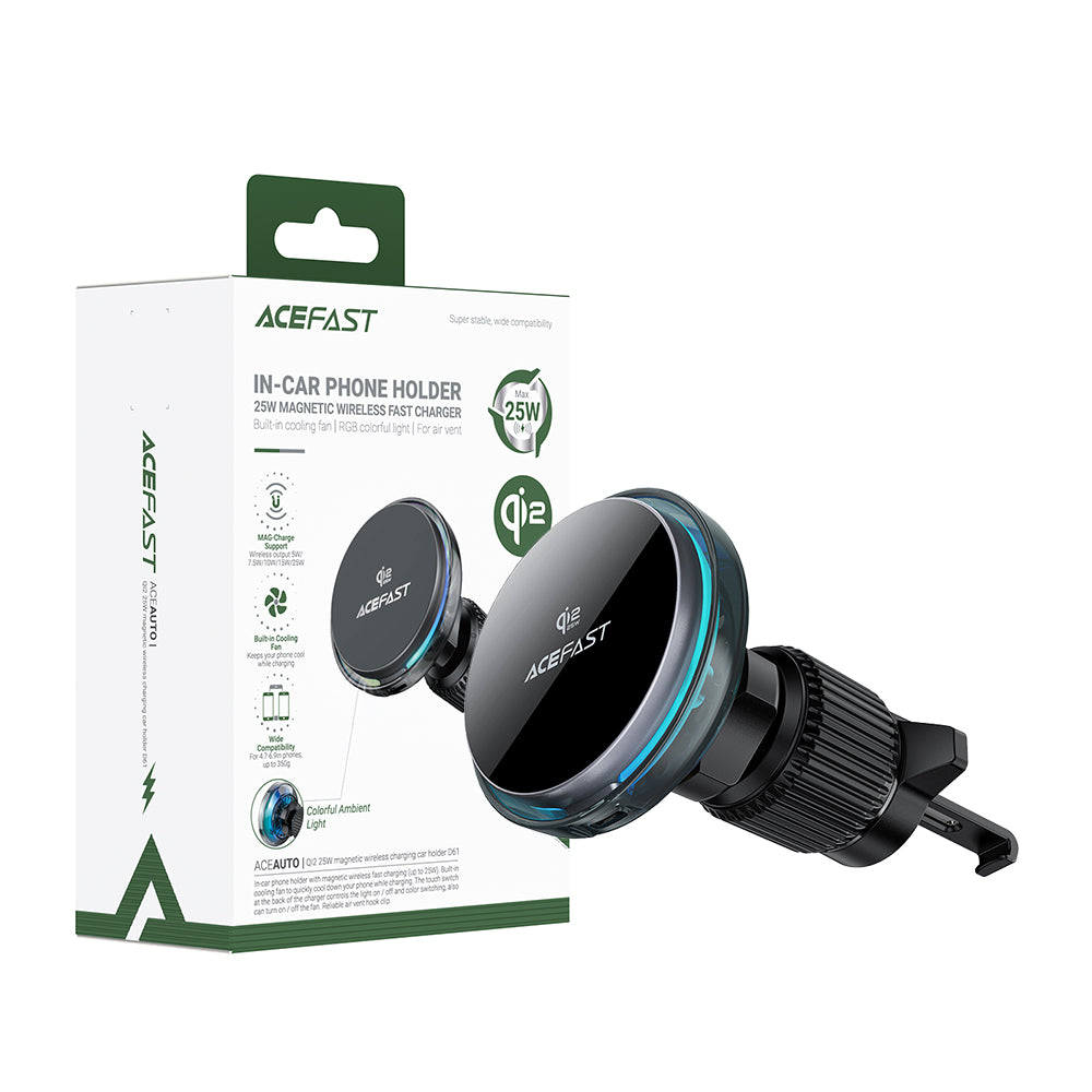 ACEFAST D61 Qi2 Magnetic Wireless Charging Car Holder