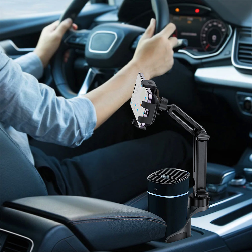 ACEFAST D63 Double Cup Holder Clip Car Mount Holder - Black