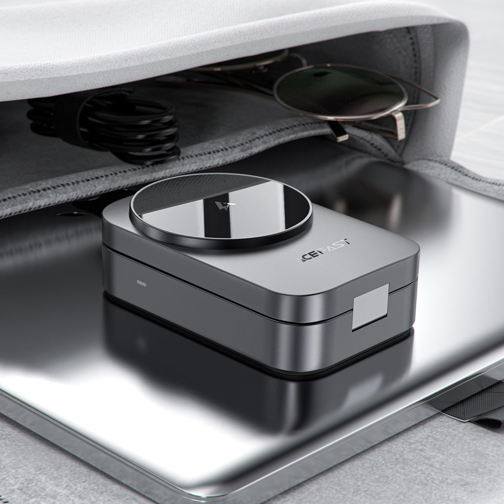 ACEFAST E22 Desktop 3-in-1 Wireless Charging Holder -Metallic Gray