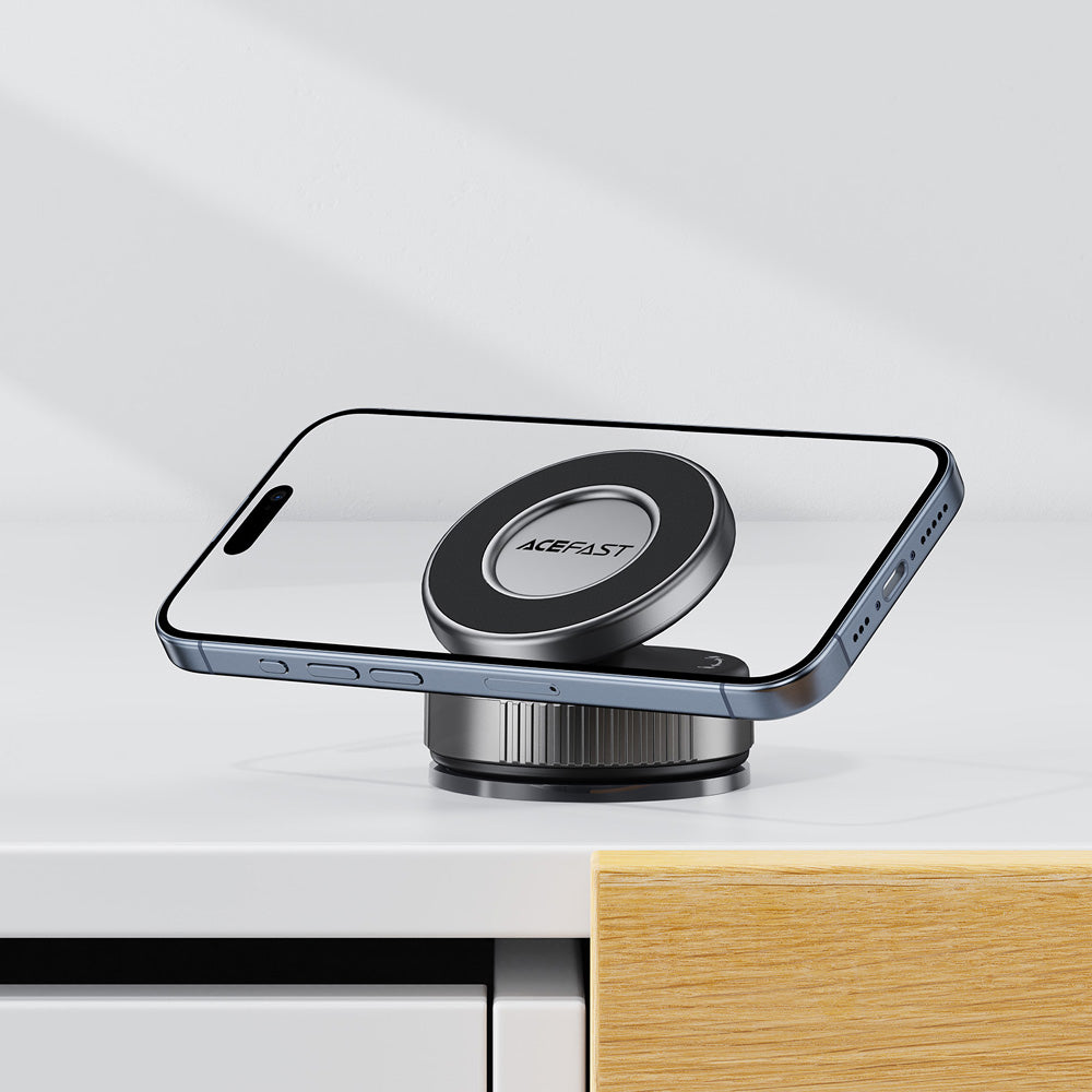 ACEFAST E27 Manual Suction Cup Magnetic Phone Holder -Metallic Gray