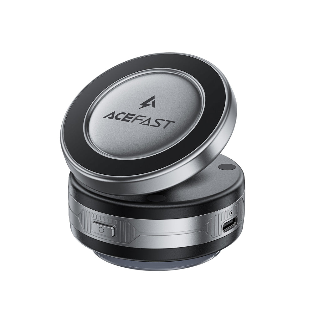 ACEFAST E29 Electric Suction Cup Magnetic Wireless Charging Holder -Metallic Gray
