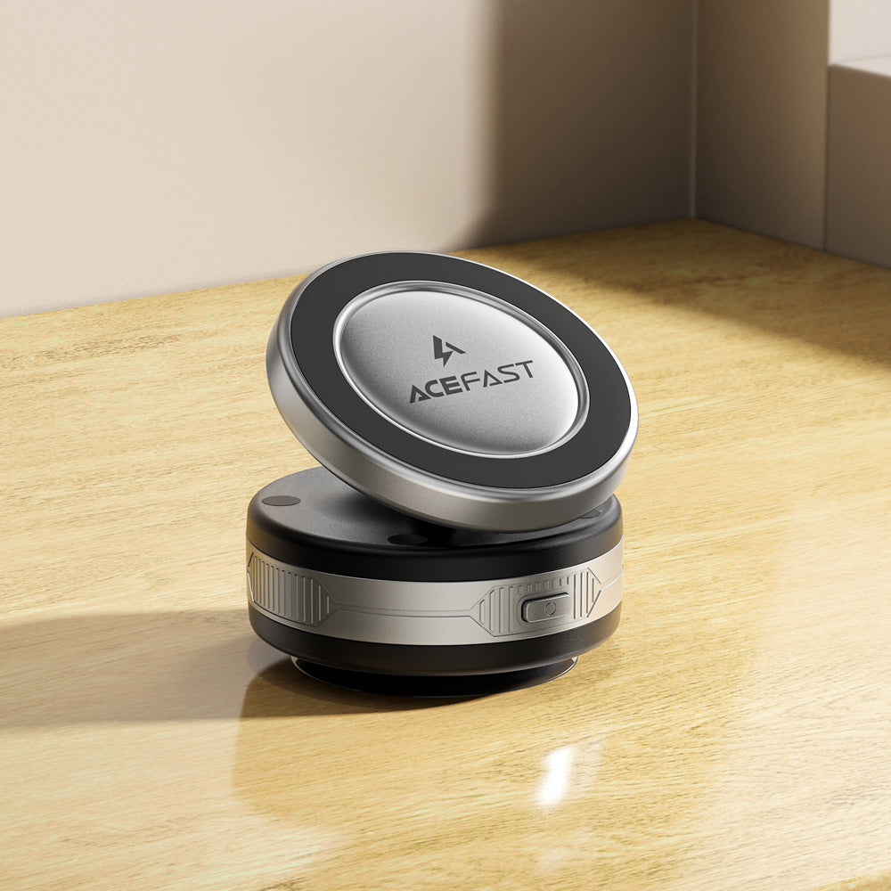 ACEFAST E29 Electric Suction Cup Magnetic Wireless Charging Holder -Metallic Gray