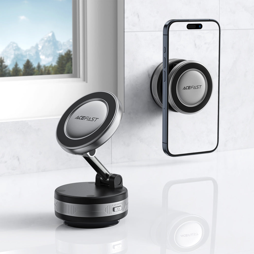 ACEFAST E30 Electric Suction Cup Magnetic Phone Holder -Metallic Gray