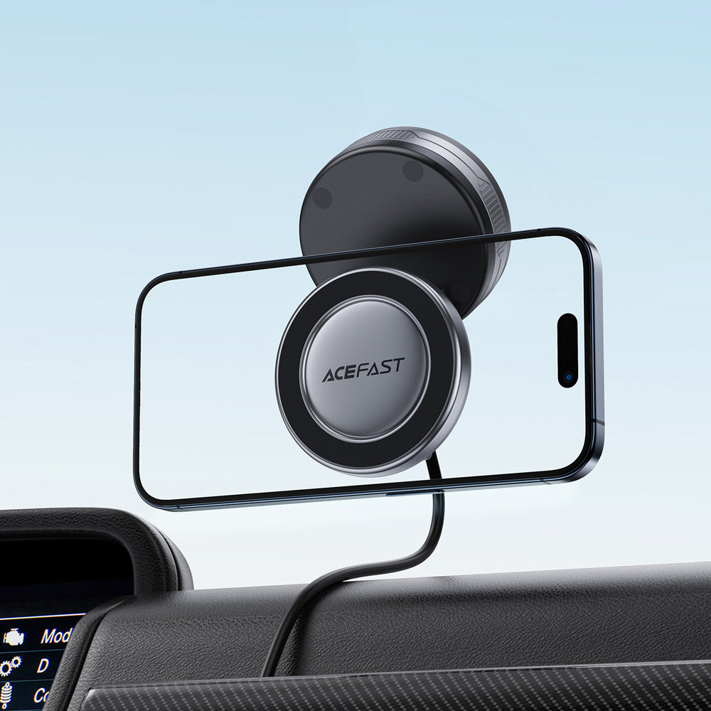 ACEFAST E30 Electric Suction Cup Magnetic Phone Holder -Metallic Gray