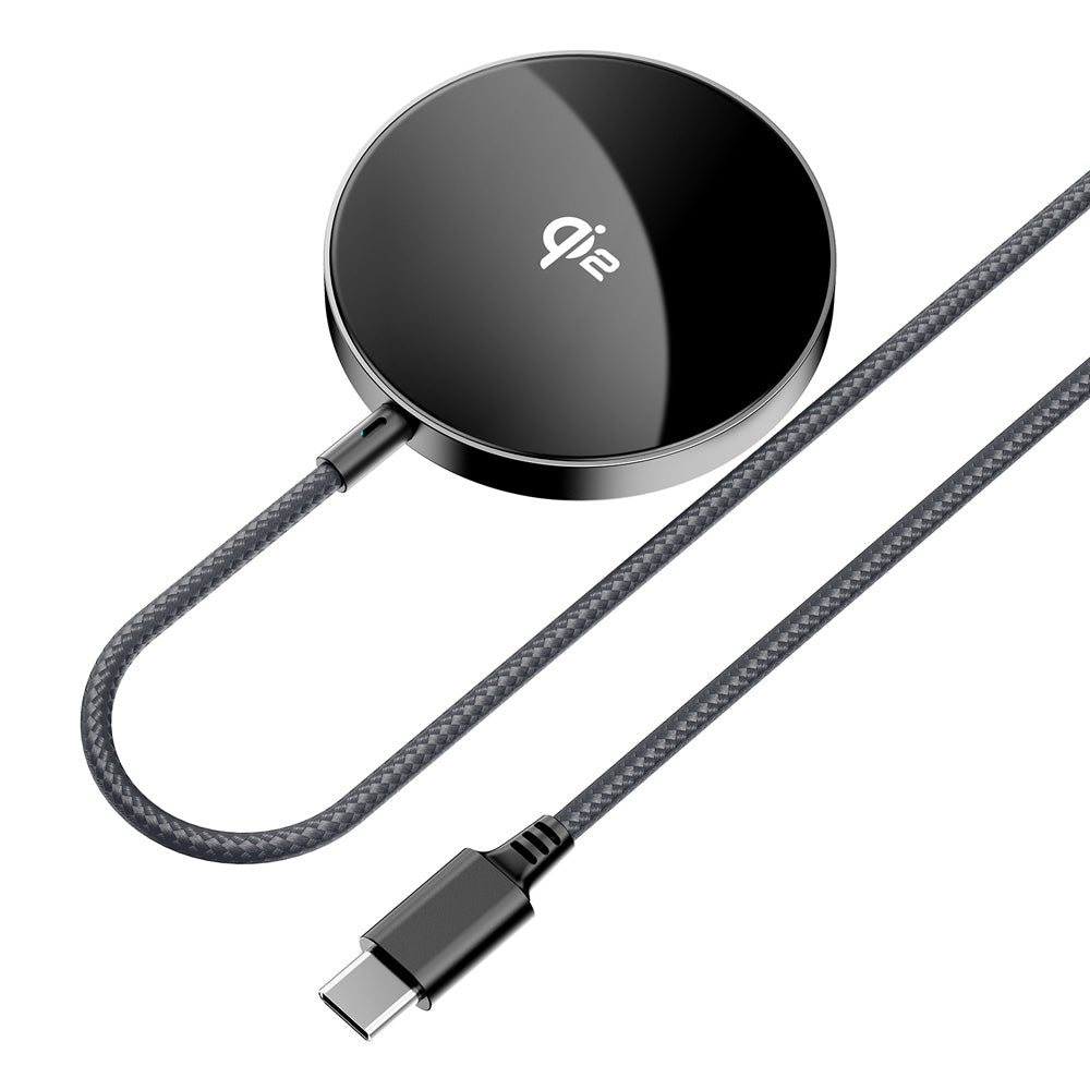 ACEFAST E24 QI2 Desktop Magnetic Wireless Charger WithCable -Metallic Gray