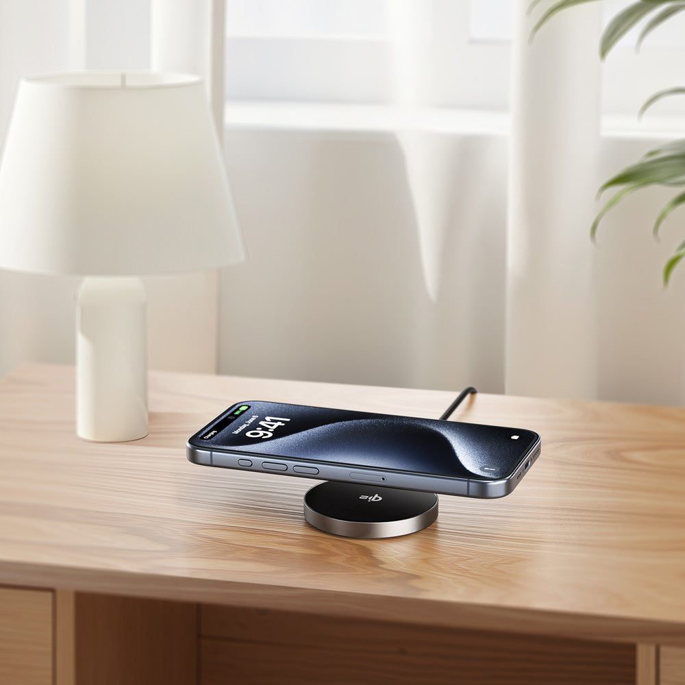 ACEFAST E24 QI2 Desktop Magnetic Wireless Charger WithCable -Metallic Gray