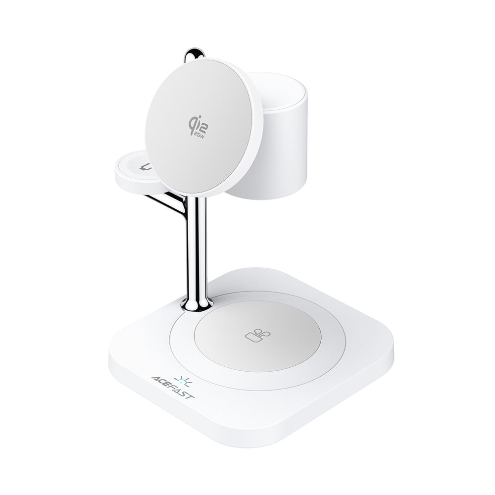 ACEFAST E39 4-in-1 Qi2 Desktop Wireless Charger - White