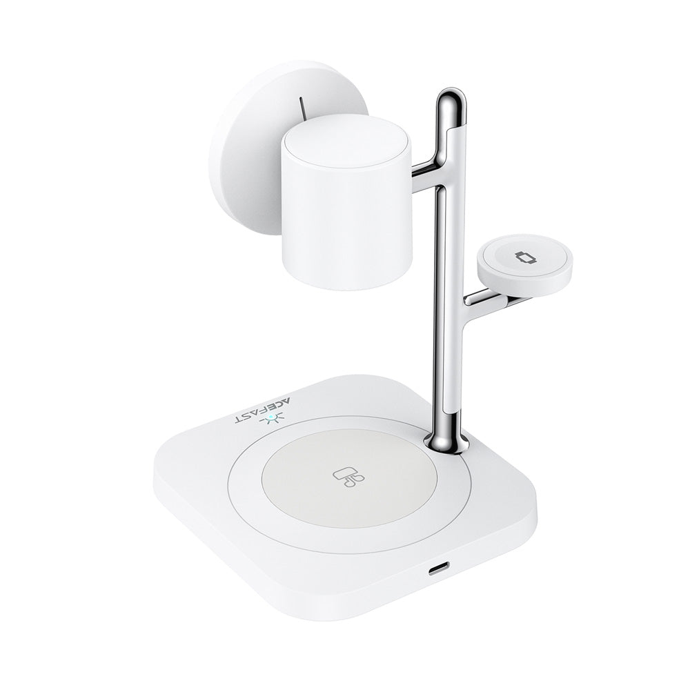 ACEFAST E39 4-in-1 Qi2 Desktop Wireless Charger - White