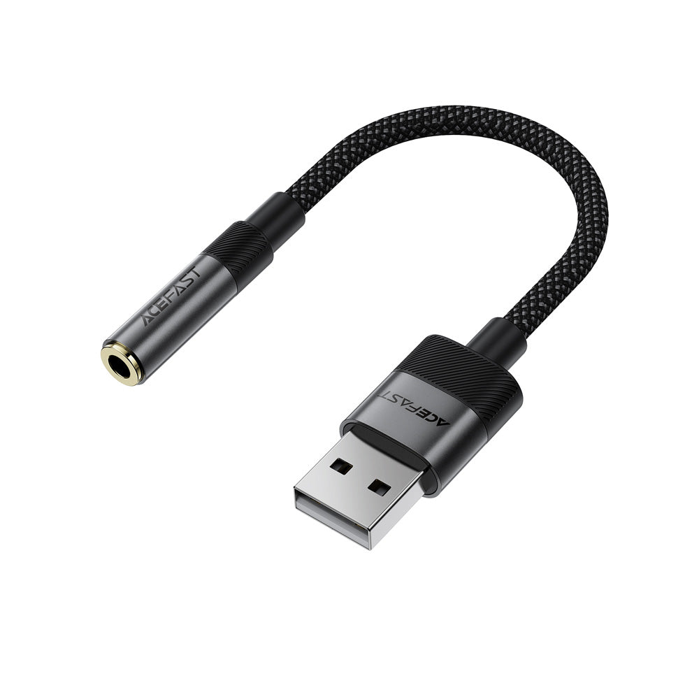 ACEFAST J13 USB-A to 3.5mm Audio Converter -Black