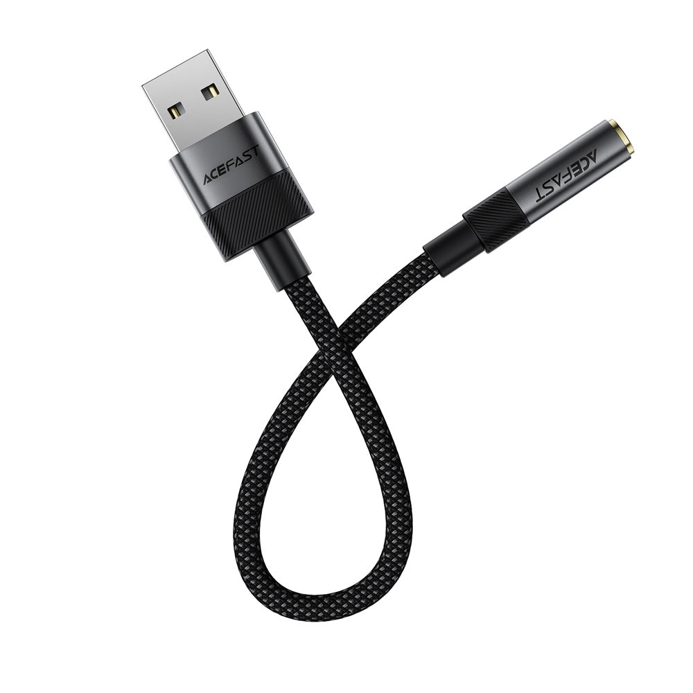 ACEFAST J13 USB-A to 3.5mm Audio Converter -Black