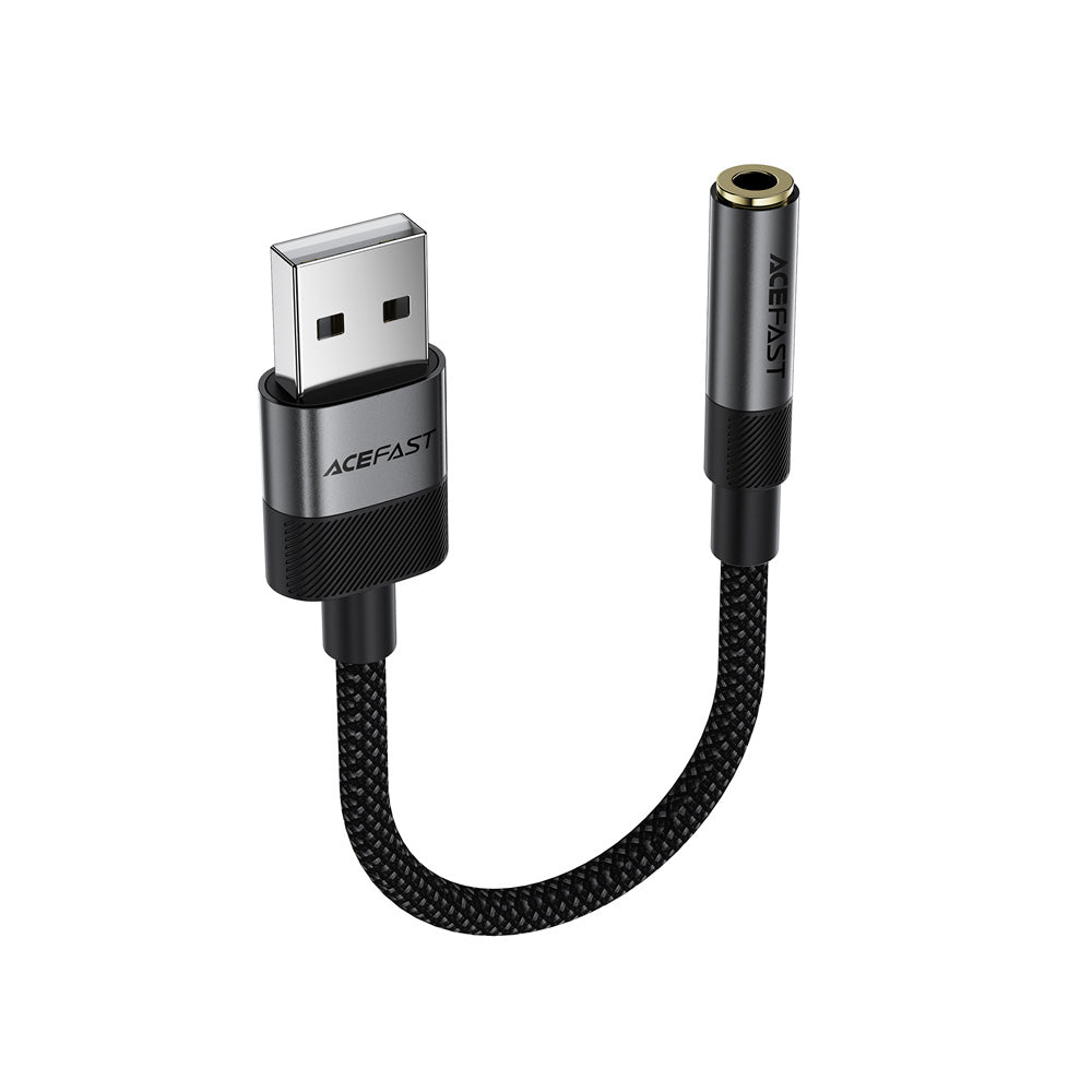 ACEFAST J13 USB-A to 3.5mm Audio Converter -Black