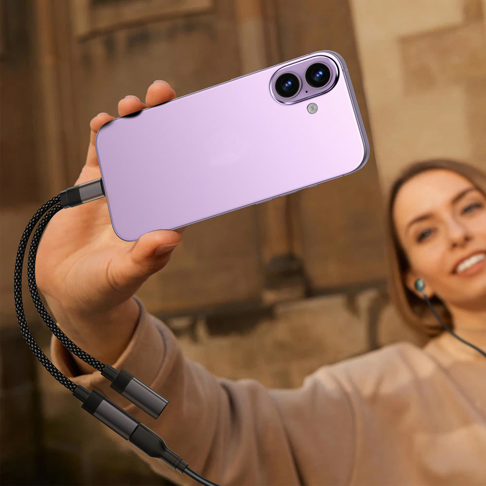 ACEFAST J14 USB-C 2-in-1 Charging Audio Adapter