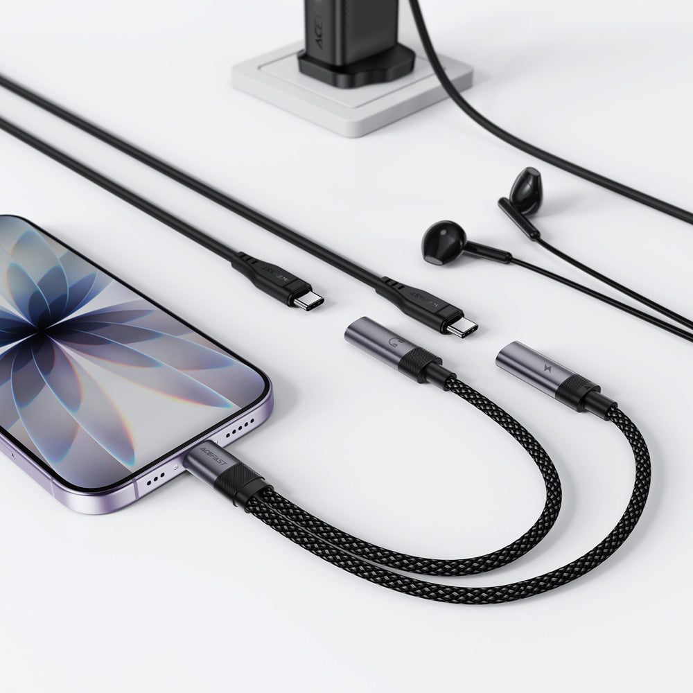 ACEFAST J14 USB-C 2-in-1 Charging Audio Adapter