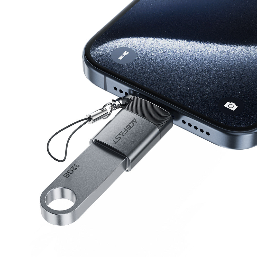 ACEFAST J7 USB-A to USB-C Adapter -Metallic Gray
