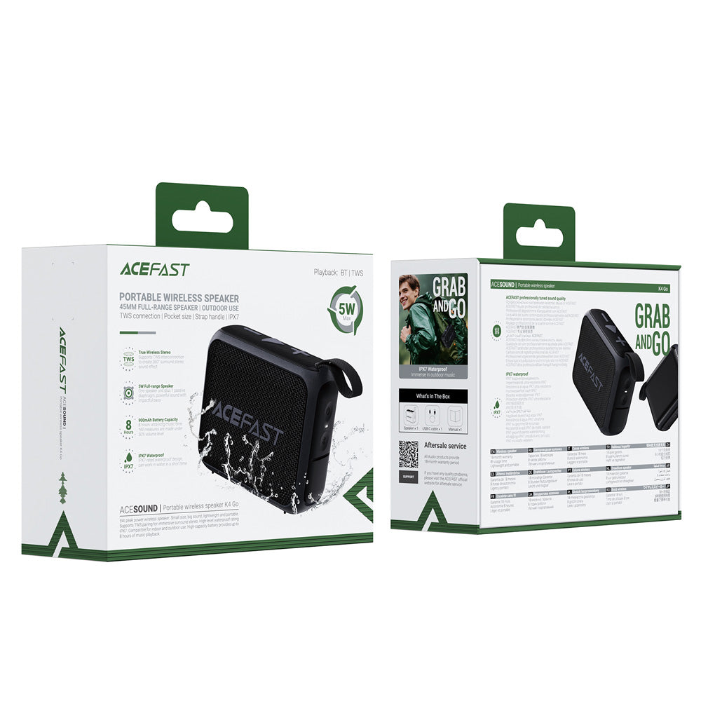 ACEFAST K4 Go Portable Bluetooth Speaker - Black