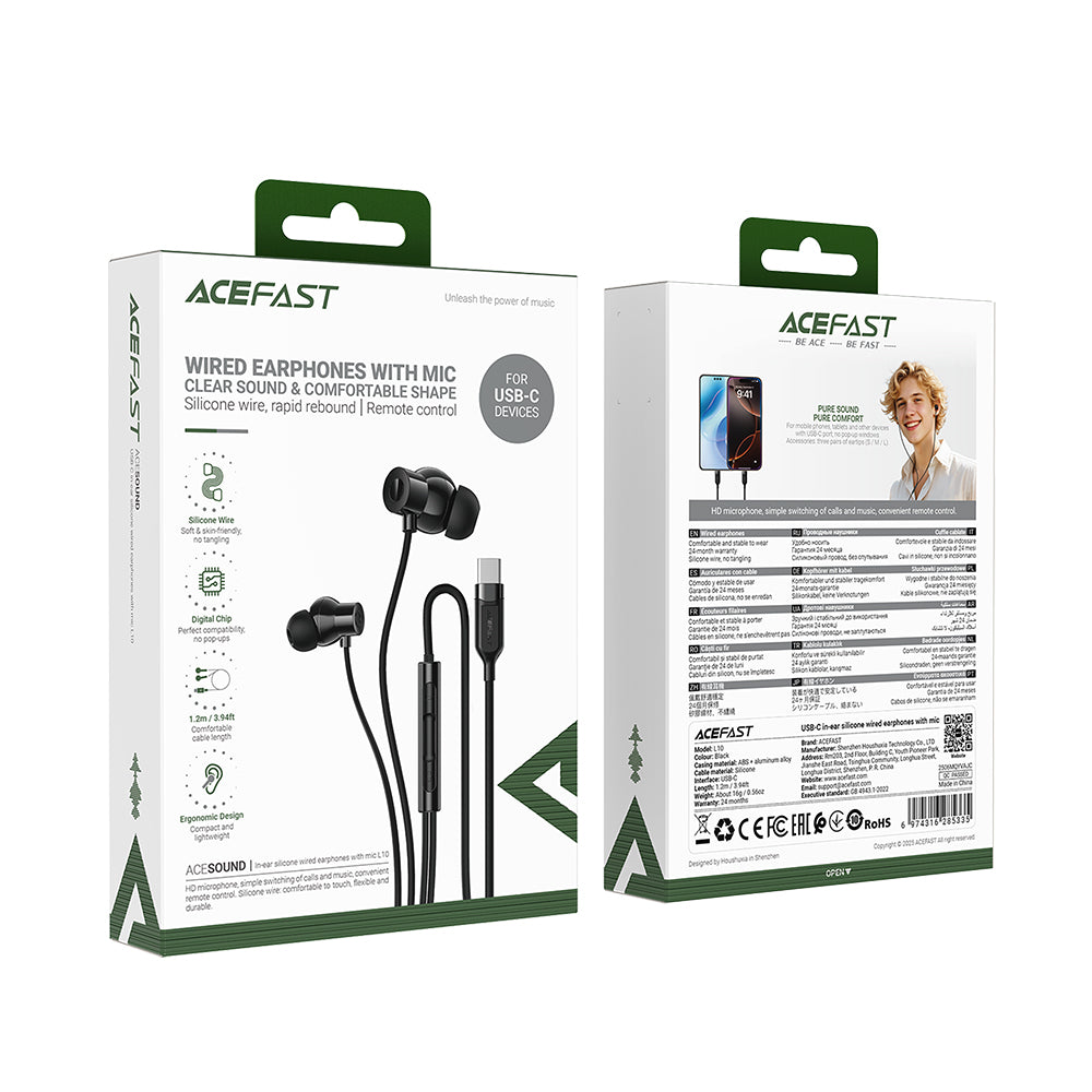 ACEFAST L10 USB-C Wired In-Ear Earphones with Microphone